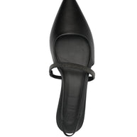 Brunello Cucinelli Leather Slingback Pumps - Black