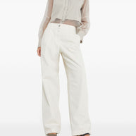 Brunello Cucinelli Leather Slingback Pumps - Grey
