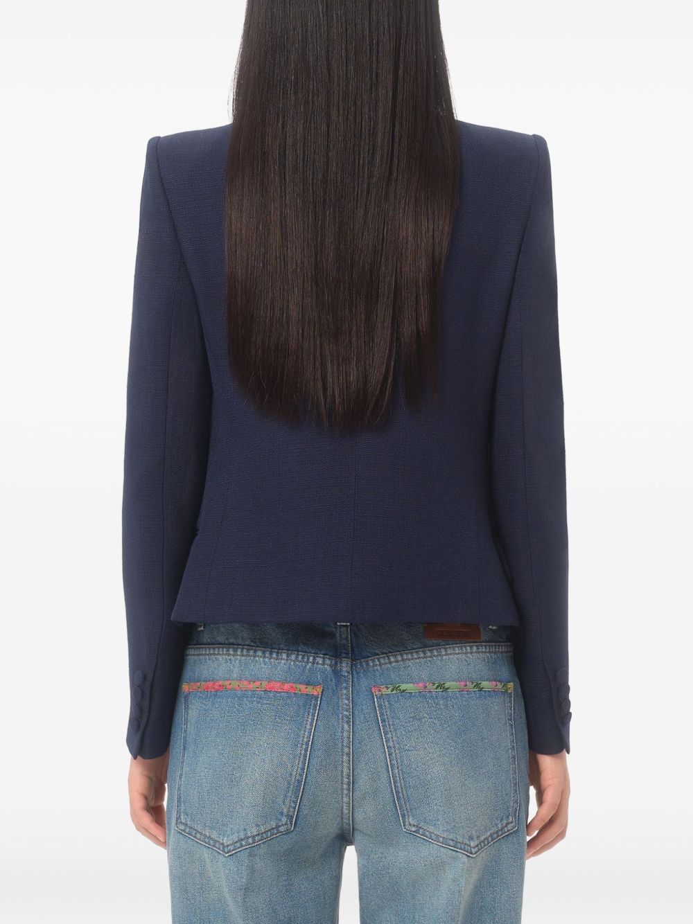 Valentino Blue Jacket With Bow Detail