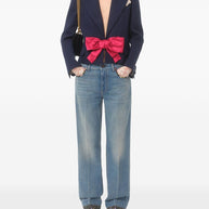Valentino Blue Jacket With Bow Detail
