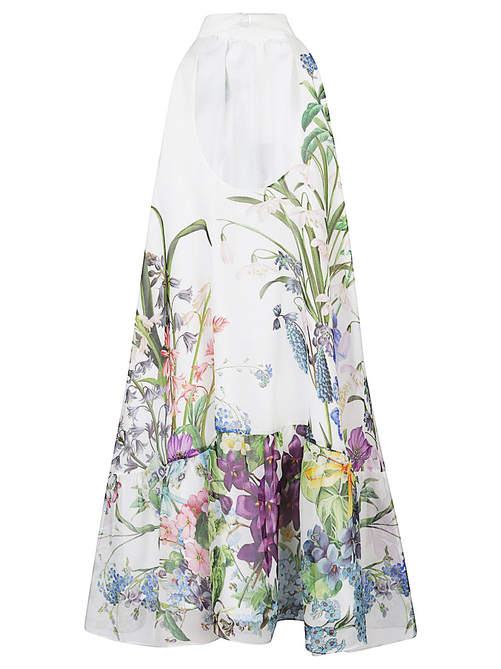 St. Piece Of London Bonnie Silk Floral Print Dress In White
