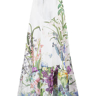 St. Piece Of London Bonnie Silk Floral Print Dress In White