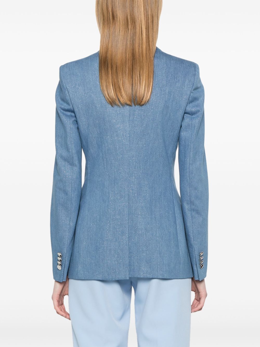 Tagliatore Cotton Double-breasted Jacket Clear Blue