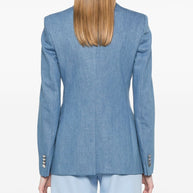 Tagliatore Cotton Double-breasted Jacket Clear Blue