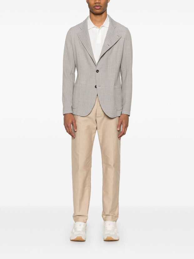Emporio Armani Guru Collar Jacket In Beige