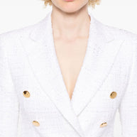 Tagliatore Double Breasted Jacket In White