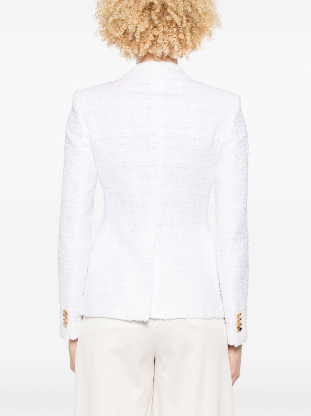 Tagliatore Double Breasted Jacket In White