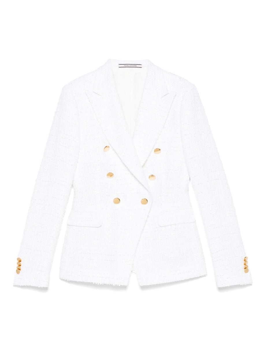 Tagliatore Double Breasted Jacket In White