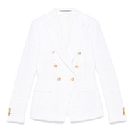 Tagliatore Double Breasted Jacket In White