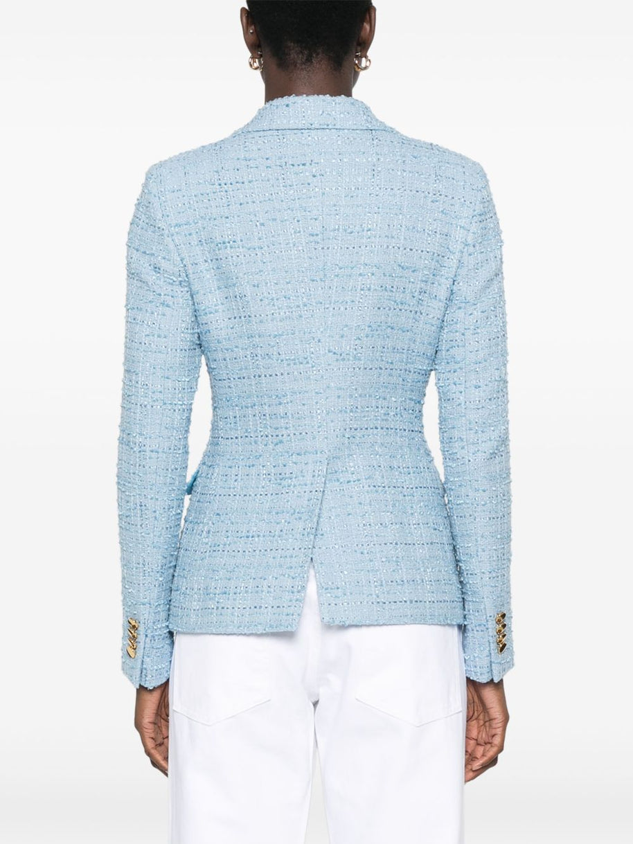 Tagliatore Double Breasted Jacket In Clear Blue