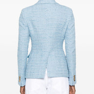 Tagliatore Double Breasted Jacket In Clear Blue