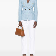 Tagliatore Double Breasted Jacket In Clear Blue