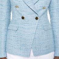 Tagliatore Double Breasted Jacket In Clear Blue