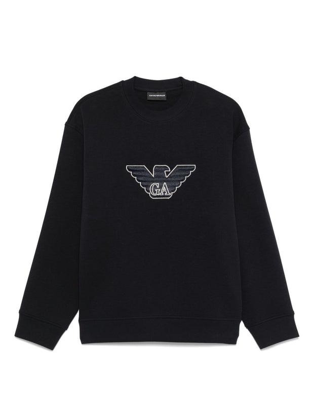 Emporio Armani Logo Sweatshirt In Blue