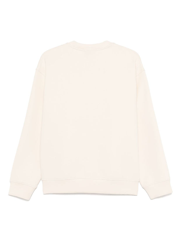 Emporio Armani Logo Sweatshirt In Beige