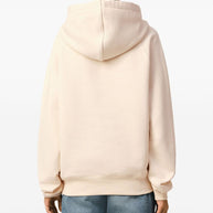 Ami Paris Logo Hooded Sweatshirt In Beige