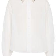 Brunello Cucinelli Organza Cotton Shirt With Embroidery - White