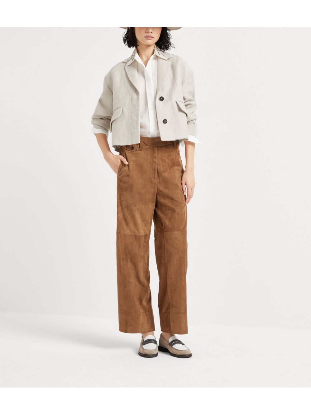 Brunello Cucinelli Organza Cotton Shirt With Embroidery - White