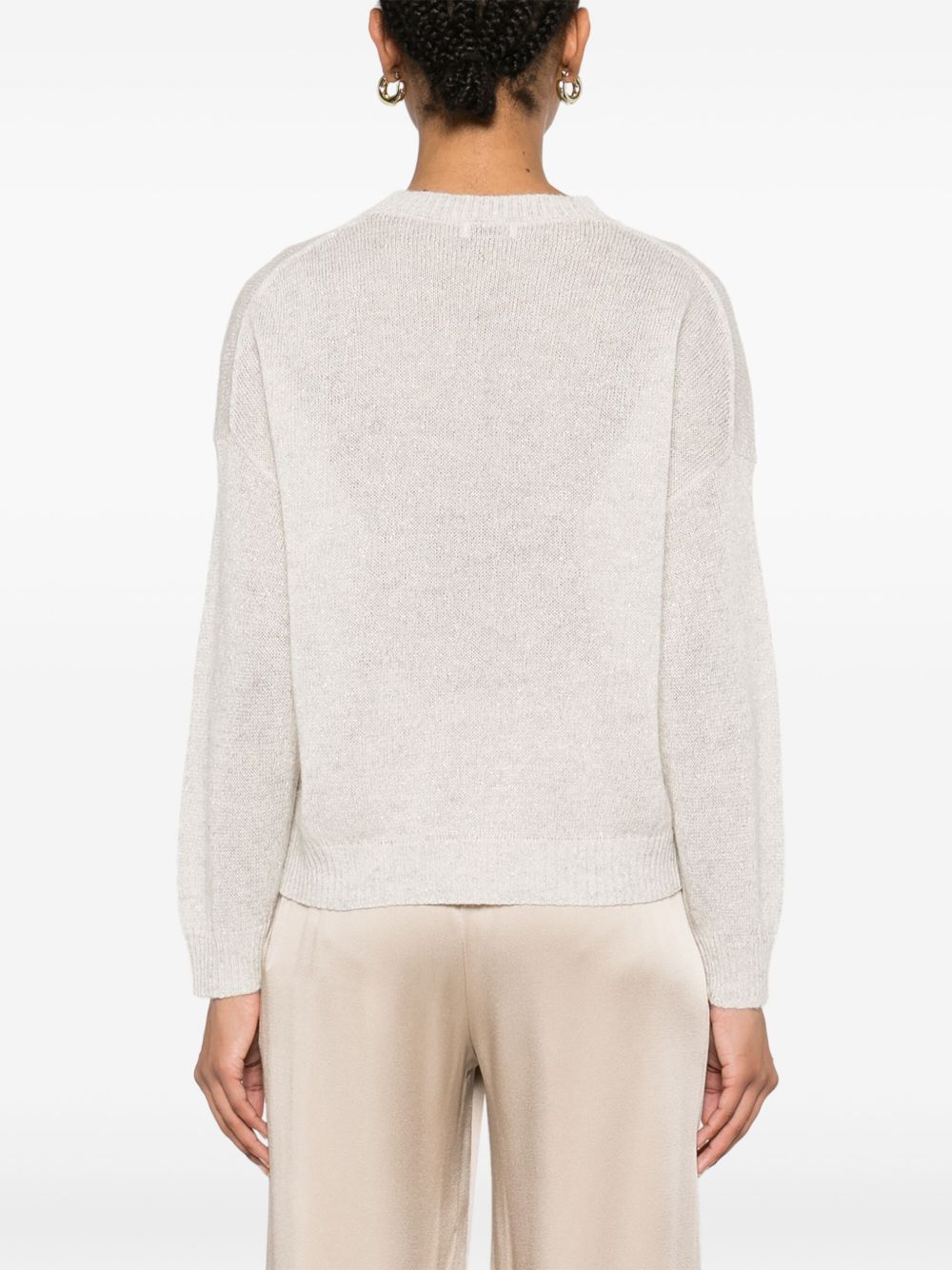 Brunello Cucinelli Mohair Wool Sweater - Light Grey