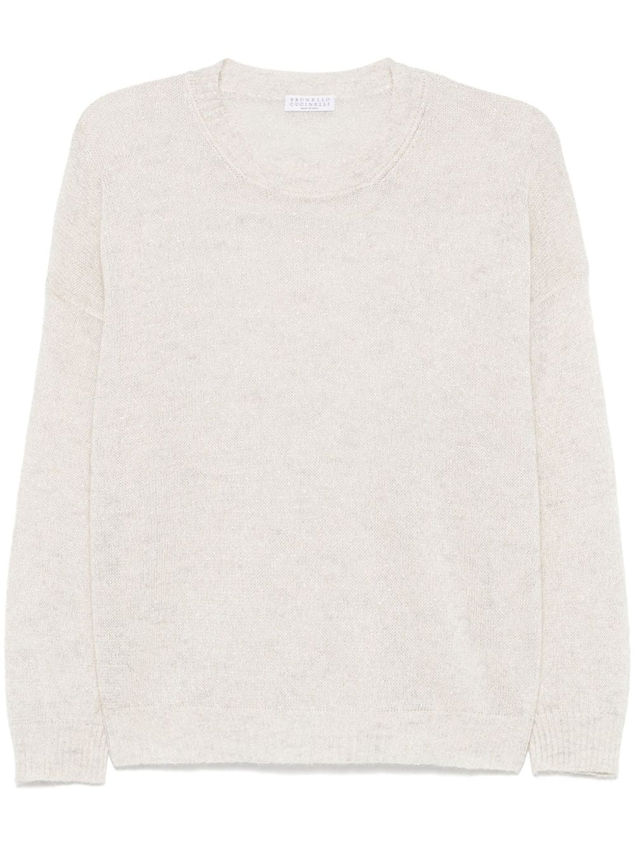 Brunello Cucinelli Mohair Wool Sweater - Light Grey