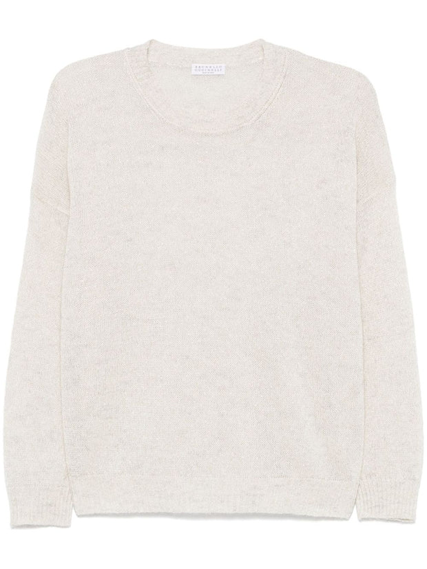 Brunello Cucinelli Mohair Wool Sweater - Light Grey