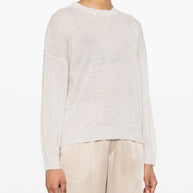 Brunello Cucinelli Mohair Wool Sweater - Light Grey