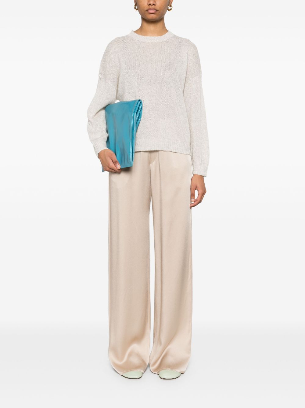 Brunello Cucinelli Mohair Wool Sweater - Light Grey