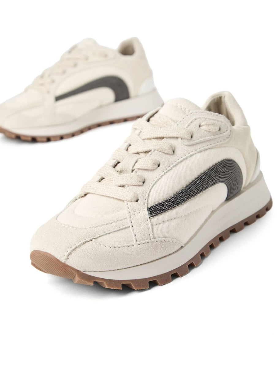 Brunello Cucinelli Suede Sneakers - White