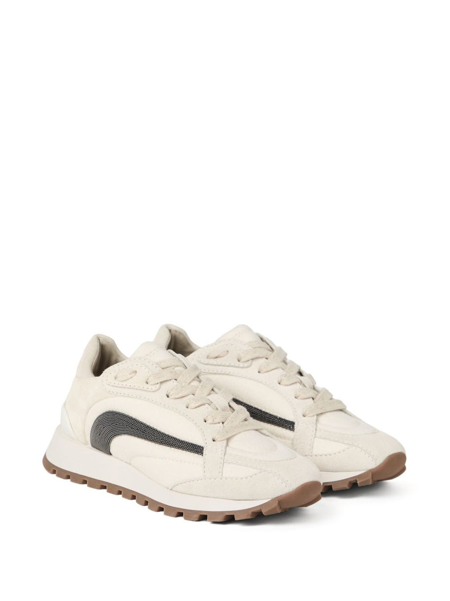 Brunello Cucinelli Suede Sneakers - White
