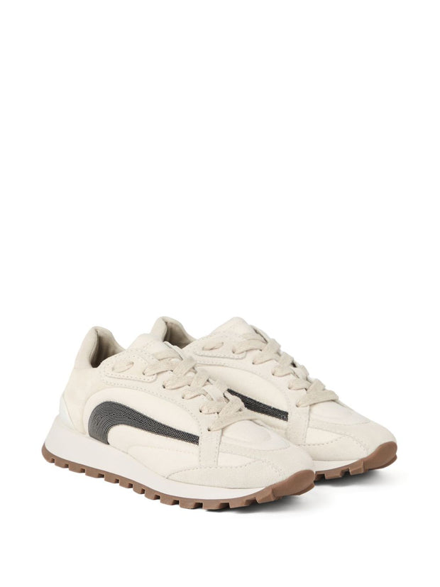 Brunello Cucinelli Suede Sneakers - White