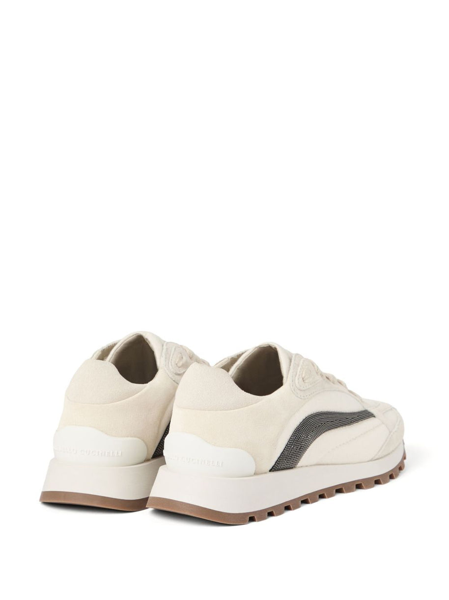 Brunello Cucinelli Suede Sneakers - White