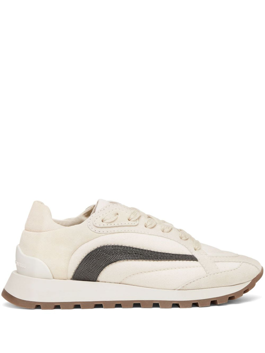 Brunello Cucinelli Suede Sneakers - White
