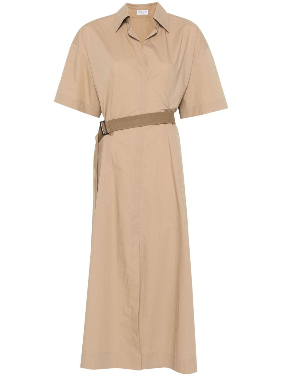 Brunello Cucinelli Cotton Belted Dress