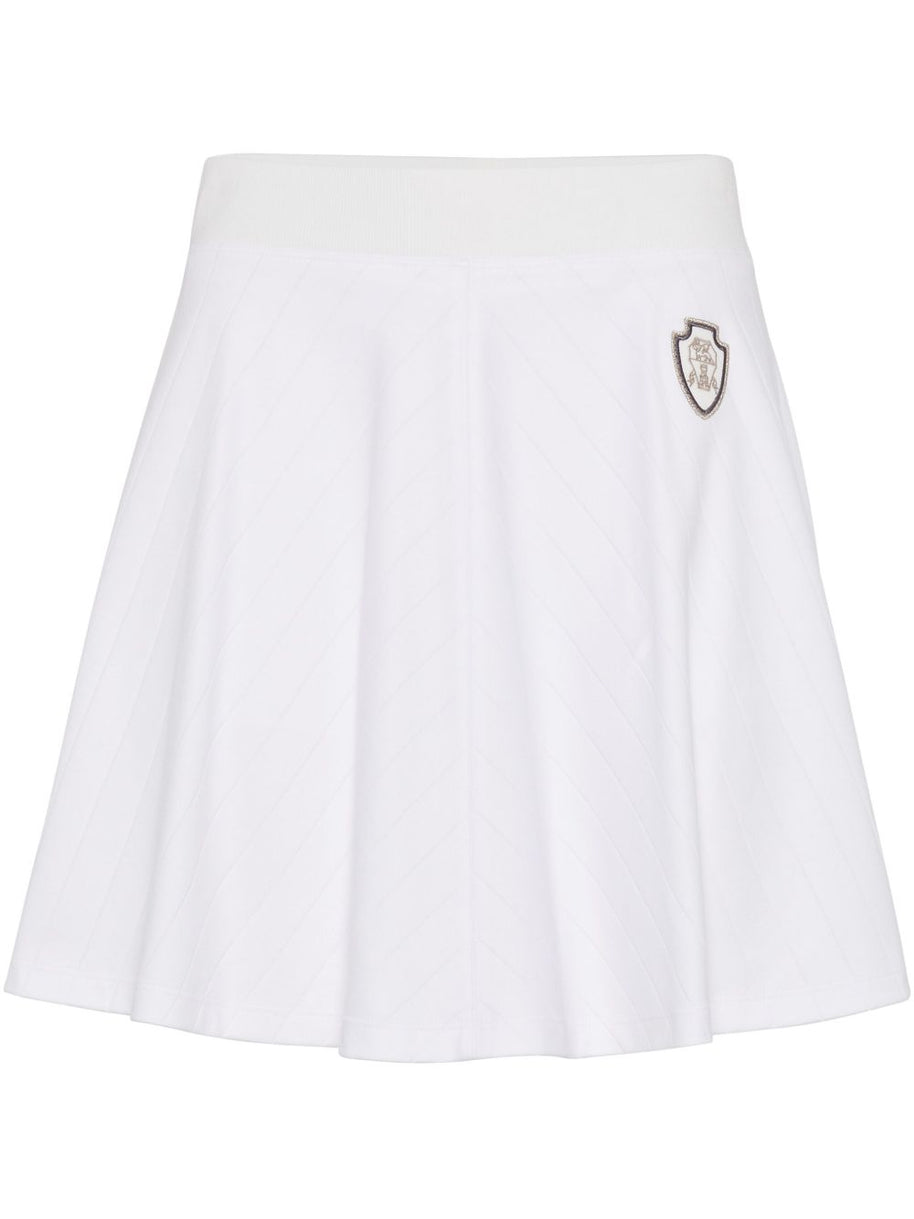 Brunello Cucinelli Cotton Mini Tennis Skirt - White