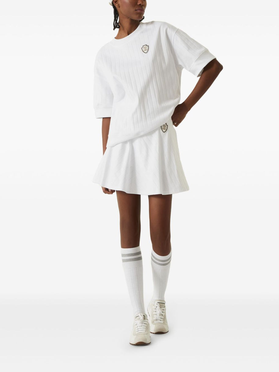 Brunello Cucinelli Cotton Mini Tennis Skirt - White