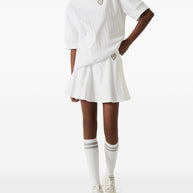 Brunello Cucinelli Cotton Mini Tennis Skirt - White