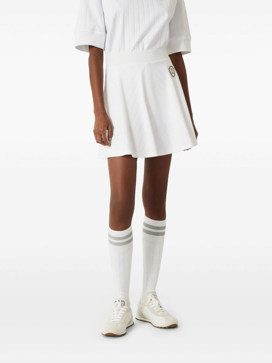 Brunello Cucinelli Cotton Mini Tennis Skirt - White