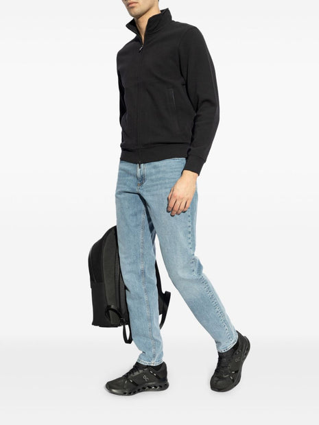 EMPORIO ARMANI CAPSULE Cotton Zipped Sweatshirt In Blue