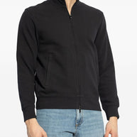 EMPORIO ARMANI CAPSULE Cotton Zipped Sweatshirt In Blue