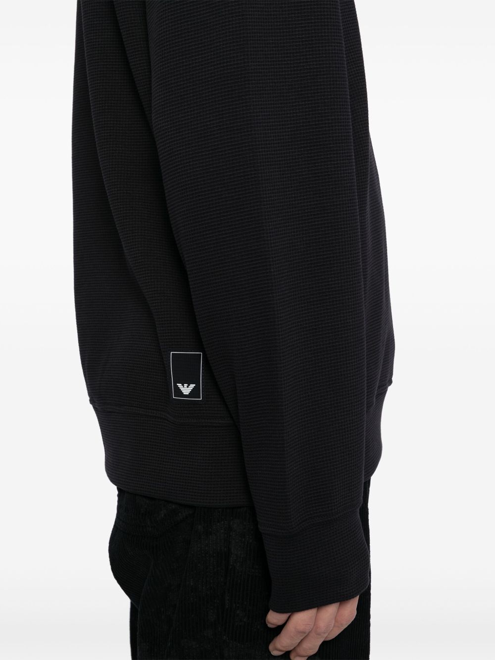EMPORIO ARMANI CAPSULE Cotton Hoodie In Blue