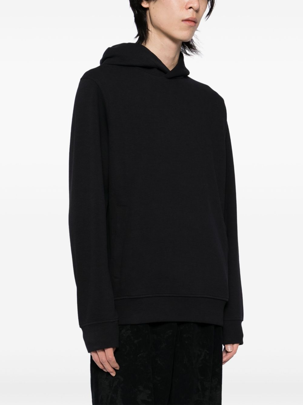 EMPORIO ARMANI CAPSULE Cotton Hoodie In Blue