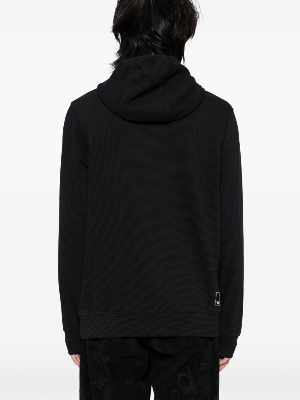 EMPORIO ARMANI CAPSULE Cotton Hoodie In Blue