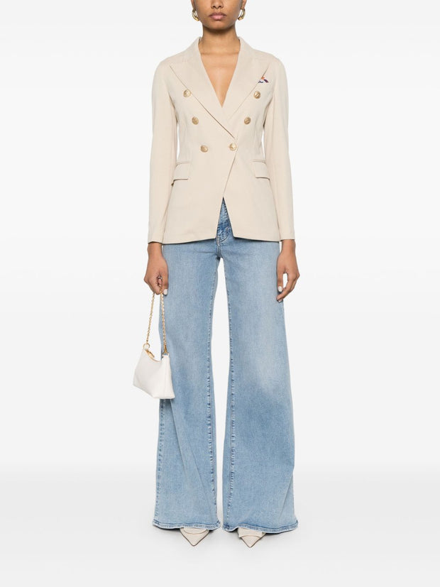 Circolo 1901 Double Breasted Jacket In Beige