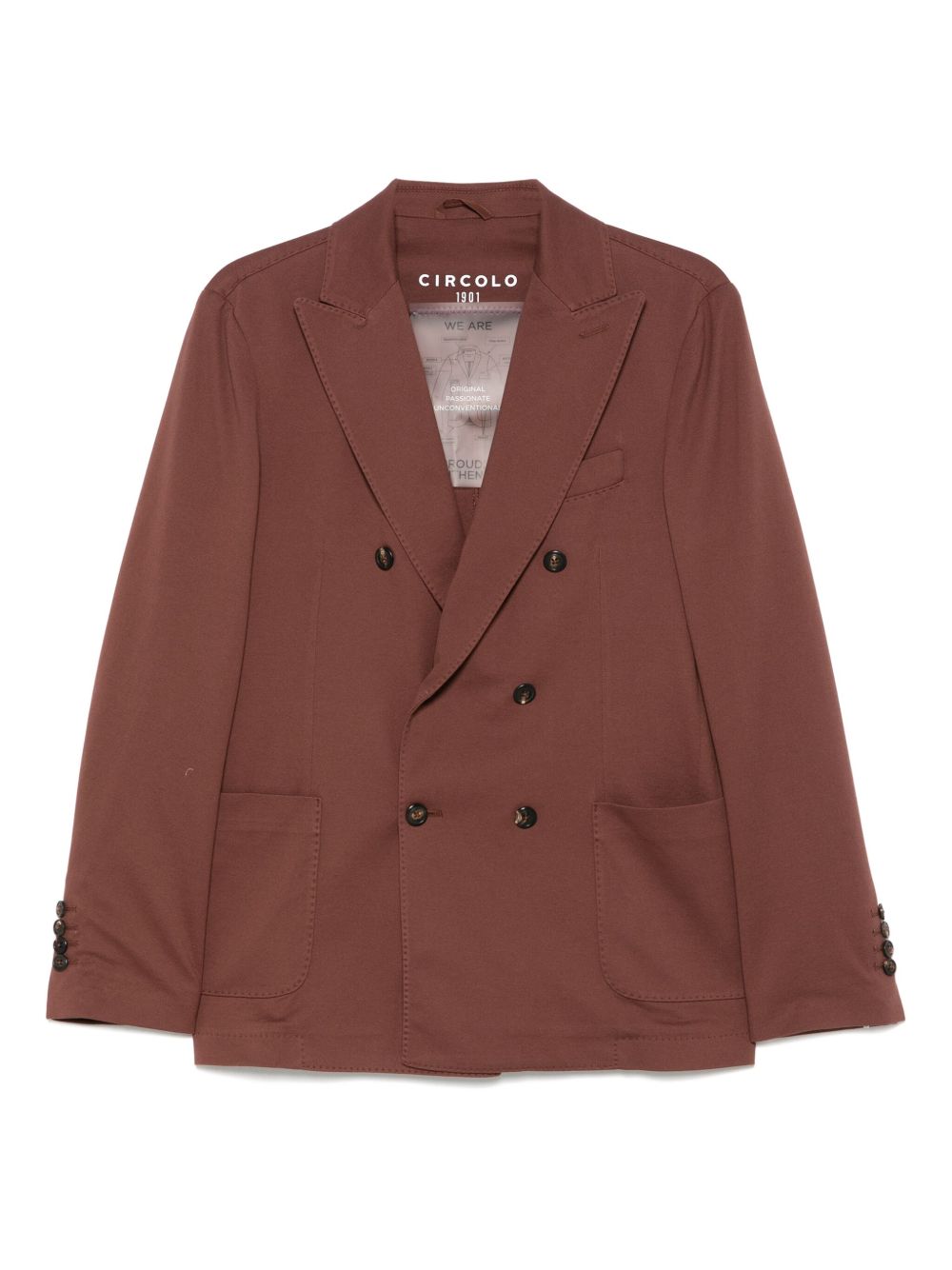 Circolo 1901 Double Breasted Jacket In Brown