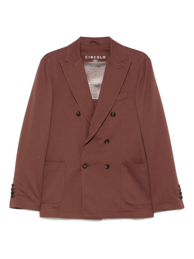 Circolo 1901 Double Breasted Jacket In Brown