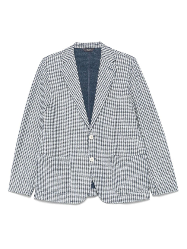 Circolo 1901 Striped Single Breasted Jacket In Blue