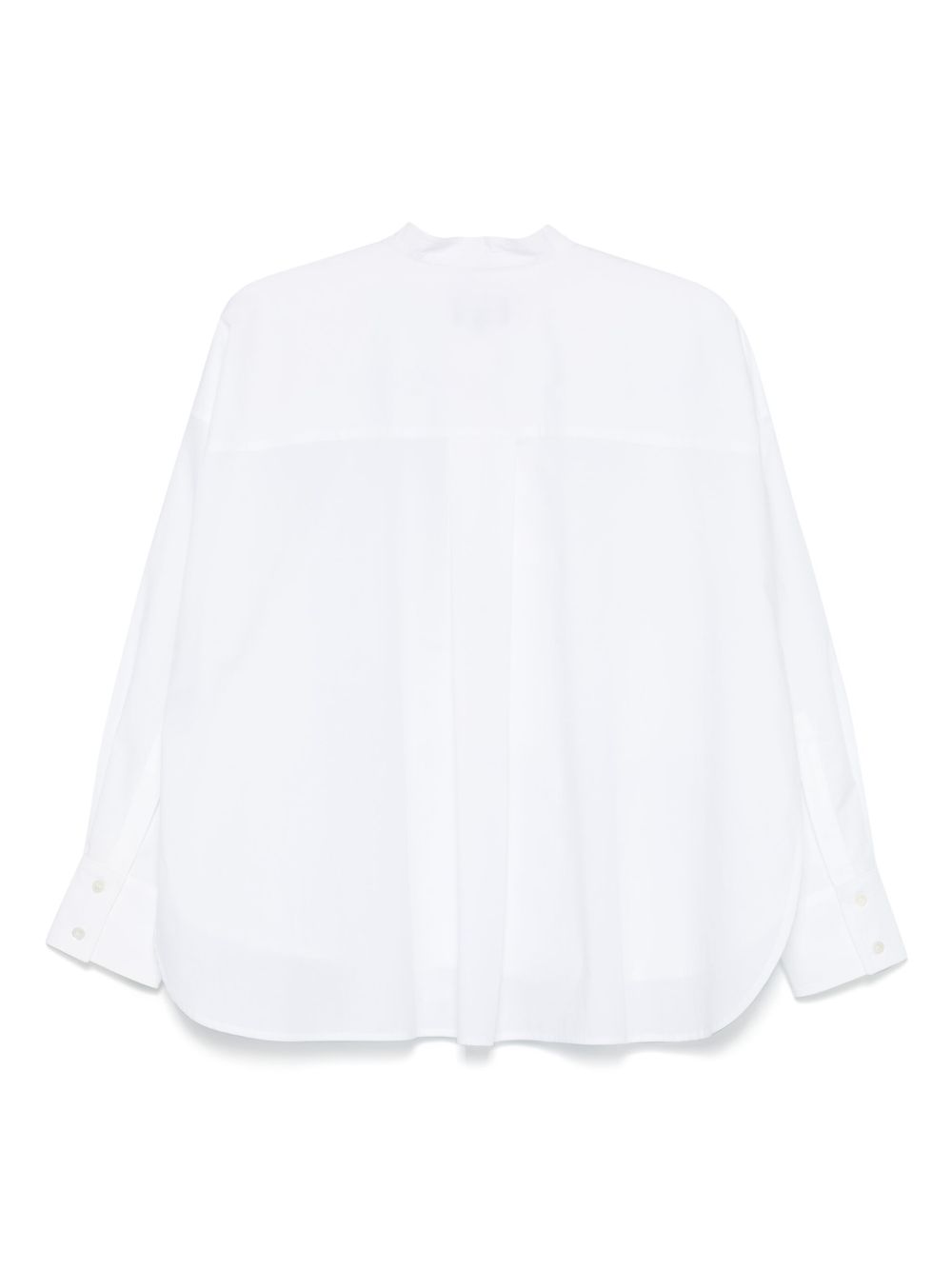 Emporio Armani Guru Collar Cotton Shirt In White