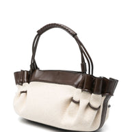 HEREU Canvas Shoulder Bag In Brown