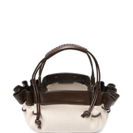 HEREU Canvas Shoulder Bag In Brown