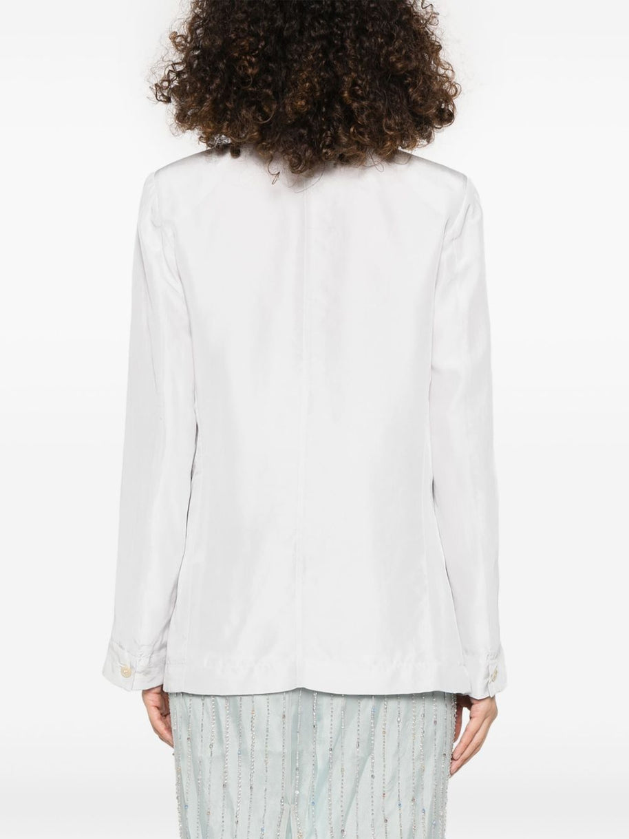 Forte Forte Single Breasted Jacket In Light Grey